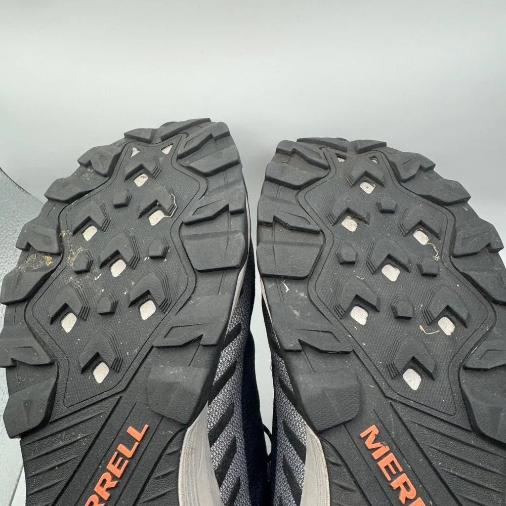 Merrell Nova 3 Mens Hiking Trail Running Shoes Navy Blue Orange J067575 Size 12